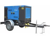 ТСС ЭД-220-Т400-2РКМ26 в шумозащитном кожухе на прицепе с АВР